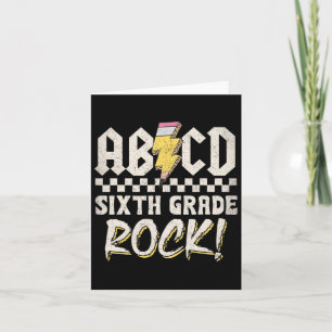 Tarjeta Rock Abcd De Sexto Grado De Vuelta A La Escuela De