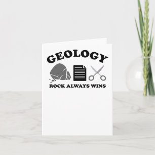 Tarjeta Rock Always Gana - Gracioso Pun Geológico Para Geó