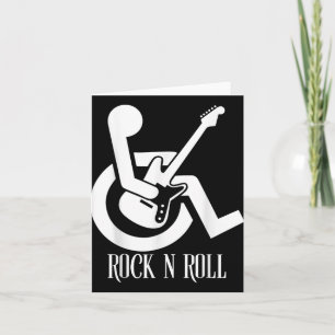 Tarjeta Rock And Roll Handicap Parking Gracioso Guit Acúst