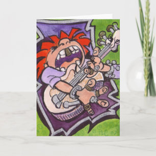 Tarjeta Rock and Roll Heavy Metalizado