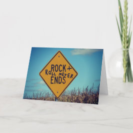 Tarjeta Rock-and-roll y feliz cumpleaños