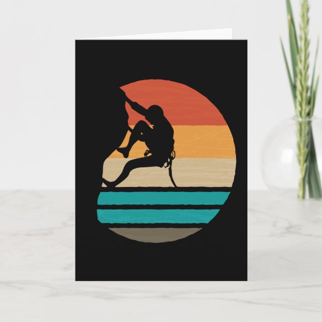 Tarjeta Rock Climber Retro (Anverso)