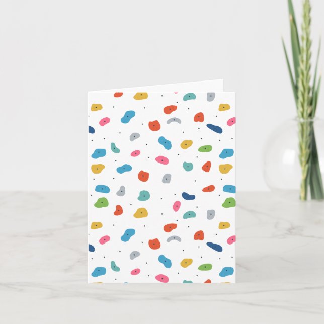Tarjeta Rock Climbing Cute Kids Colorful (Anverso)