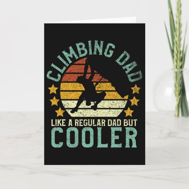Tarjeta Rock Climbing Dad Mountain Climber Funny Father's  (Anverso)