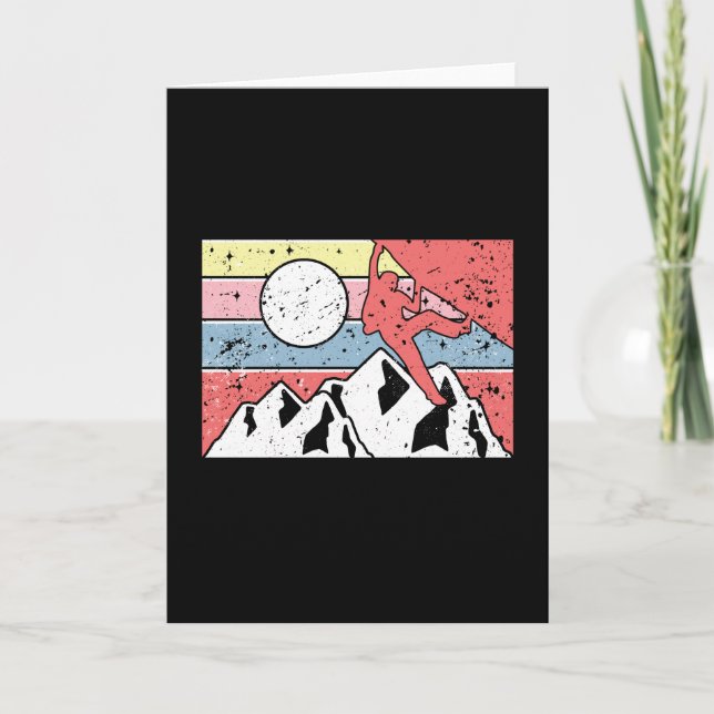 Tarjeta Rock Climbing Retro Vintage (Anverso)