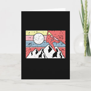Tarjeta Rock Climbing Retro Vintage