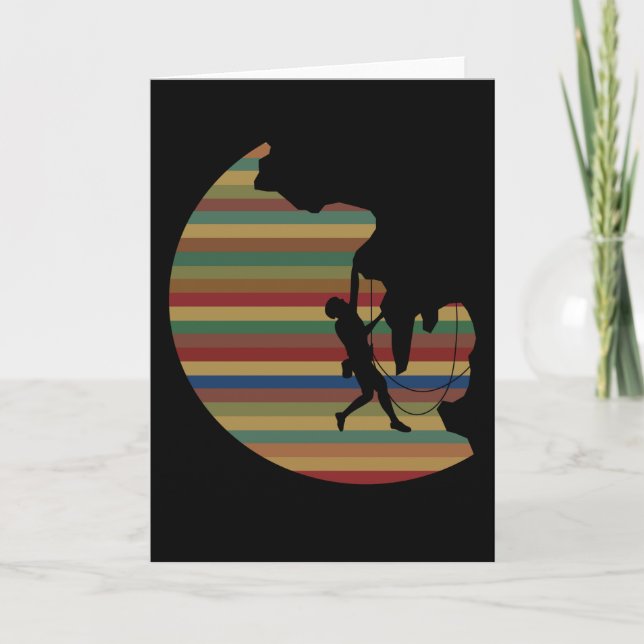 Tarjeta Rock Climbing Vintage Mountaineering Bouldering (Anverso)