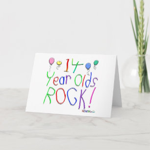 Tarjeta Rock De 14 Años!