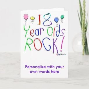 Tarjeta ¡Rock De 18 Años!