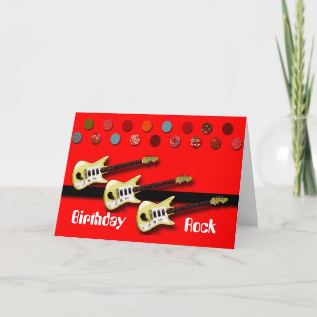 Tarjeta Rock de cumpleaños (Anverso)
