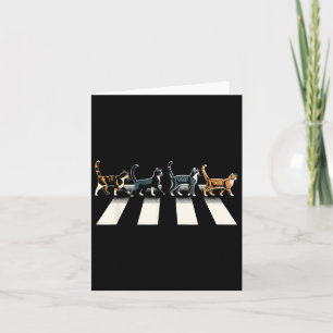 Tarjeta Rock De Gato Retro Y Regalo De Música Roll Hombres