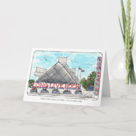 Tarjeta Rock Hall plegado Notecard