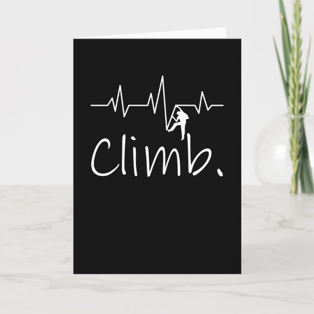 Tarjeta Rock Mountain Climbing Bouldering Wall Heartbeat (Anverso)