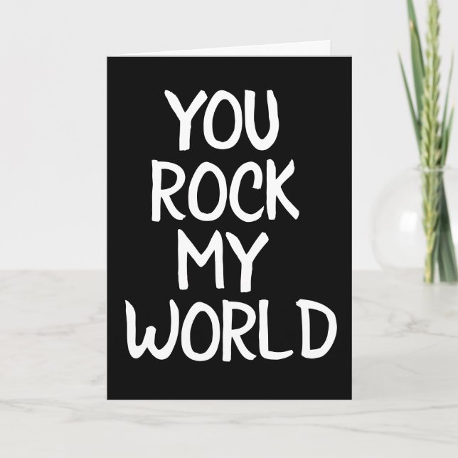 TARJETA ROCK MY WORLD LOVEYOU ROMANCE SOBRESIZSIZES CARTAS (Anverso)