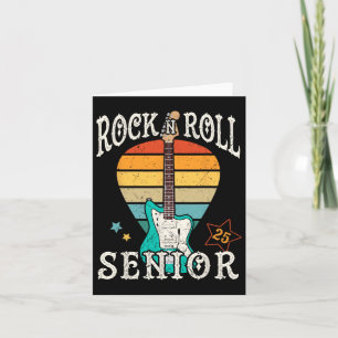 Tarjeta Rock N Roll Senior 25 Vintage Guay Graduado 2025 G