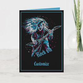 Tarjeta Rock On Heavy Metalizado