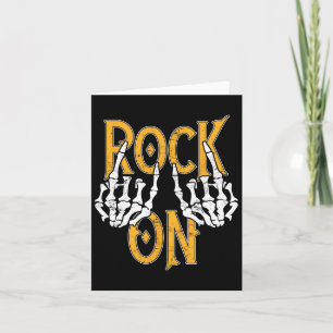 Tarjeta Rock On Skeleton Mands Rock And Roll Concierto Met