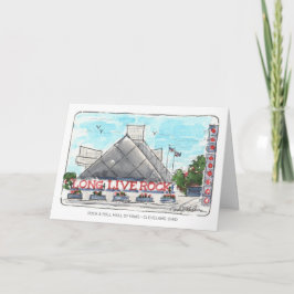 Tarjeta Rock & Roll Hall of Fame Folded Notecard