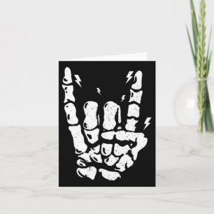 Tarjeta Rock Skeleton Guay Rocker Halloween Halloween Homb
