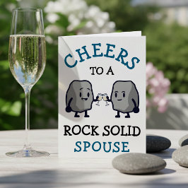 Tarjeta Rock Solid Funny Wife Husband Happy Birthday