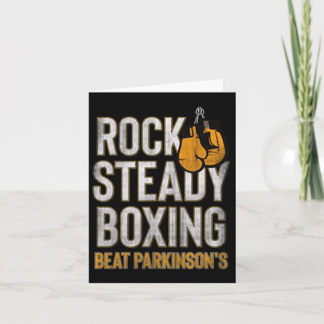 Tarjeta Rock Steady Boxing Parkinson: Guantes otoñales de  (Anverso)