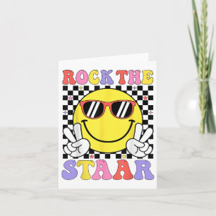 Tarjeta Rock The Staar Test Day Motivational Teacher Testi