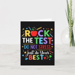 Tarjeta Rock The Test Day Testing Day Funny Teachers Wo