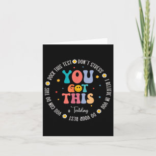 Tarjeta Rock The Test Teacher Testing Day Motivational Tes