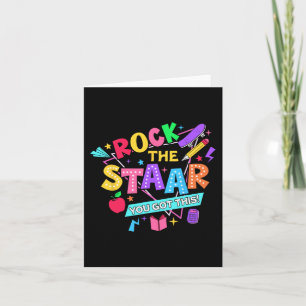 Tarjeta Rock The Test You Got This Test Day Teachers Stude