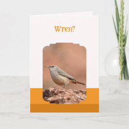 Tarjeta Rock Wren Folded Birthday Card