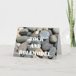 Tarjeta # Rock y Rolemodel - Blanco sobre Rocas editable.
