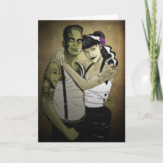 Tarjeta Rockabilly Frank y novia