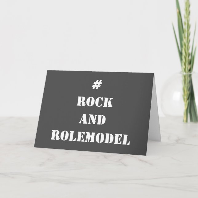 Tarjeta #RockandRolemodel - Editable en Blanco. (Anverso)