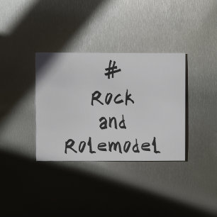 Tarjeta #RockandRolemodel - Negro.
