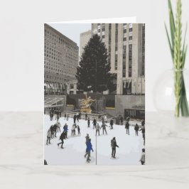 Tarjeta Rockefeller Christmas Tree Skink Rink New York