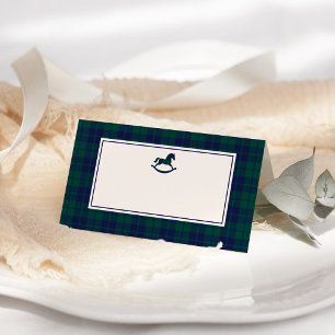 Tarjeta Rockefeller Horse Classic Luxury plaid Place cards