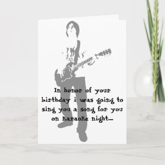 Tarjeta rocker, en honor de tu cumpleaños iba a...