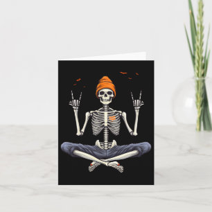 Tarjeta Rocker Skeleton Cap Skater Guay Halloween Punk Roc