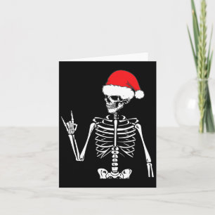 Tarjeta Rocker Skeleton Mano Rock Sobre Disfraces Navidade
