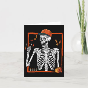 Tarjeta Rockero Skeleton Hand Rock On Costume Fun Hallowee