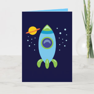 Tarjeta Rocket retro