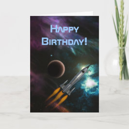 Tarjeta Rocketship Birthday