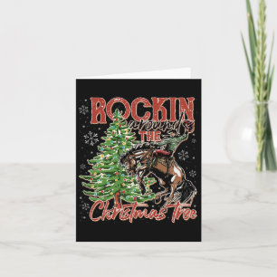 Tarjeta Rockin' alrededor de los Navidades Cowboy Tree San