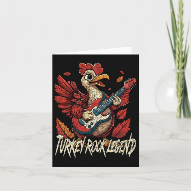 Tarjeta Rockin' Turkey - Divertida guitarra musical de Acc (Anverso)