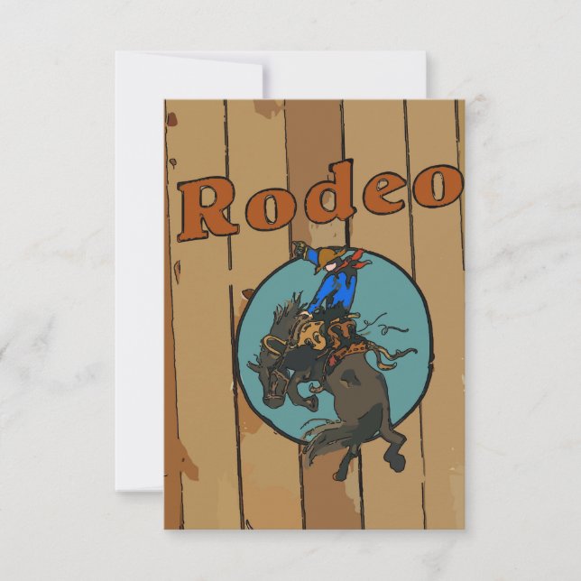Tarjeta Rodeo Bucking Horse (Anverso)