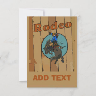 Tarjeta Rodeo Bucking Horse