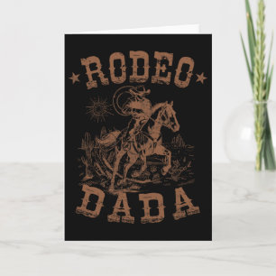 Tarjeta Rodeo Dada Occidental Vaquero Familia Pareja Día d