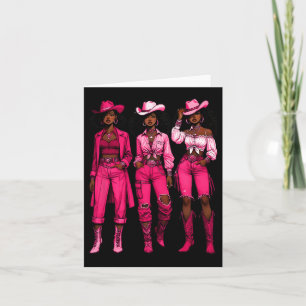 Tarjeta Rodeo occidental de vaca Melanin Junetdecin negro 