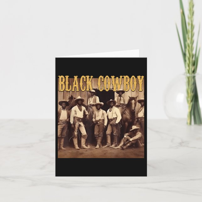 Tarjeta Rodeo occidental Melanin Black Cowboy M (Anverso)