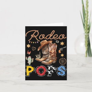 Tarjeta Rodeo Pops Cumpleaños Occidental Vaquero Familiare